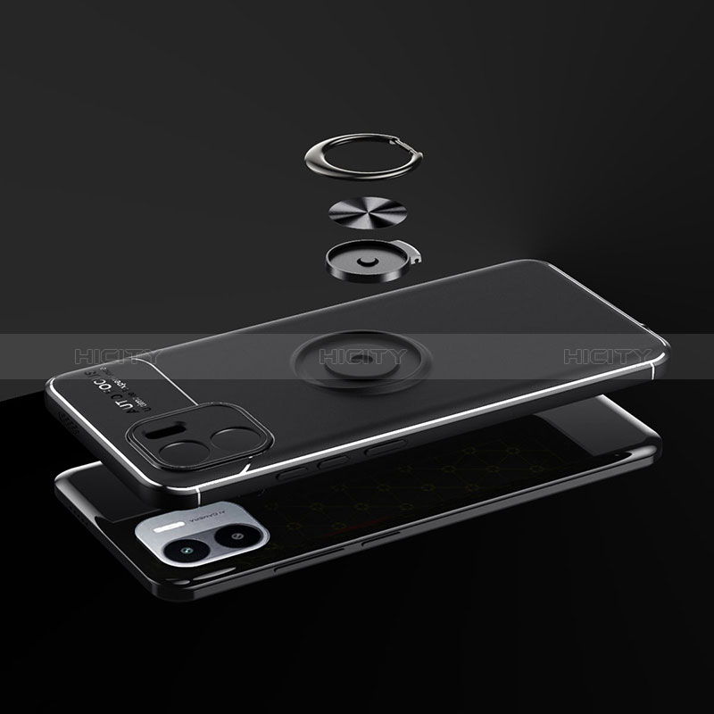 Custodia Silicone Ultra Sottile Morbida Cover con Magnetico Anello Supporto SD1 per Xiaomi Poco C50