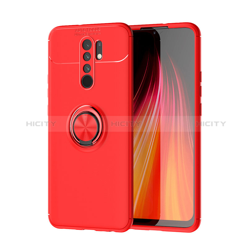 Custodia Silicone Ultra Sottile Morbida Cover con Magnetico Anello Supporto SD1 per Xiaomi Redmi 9