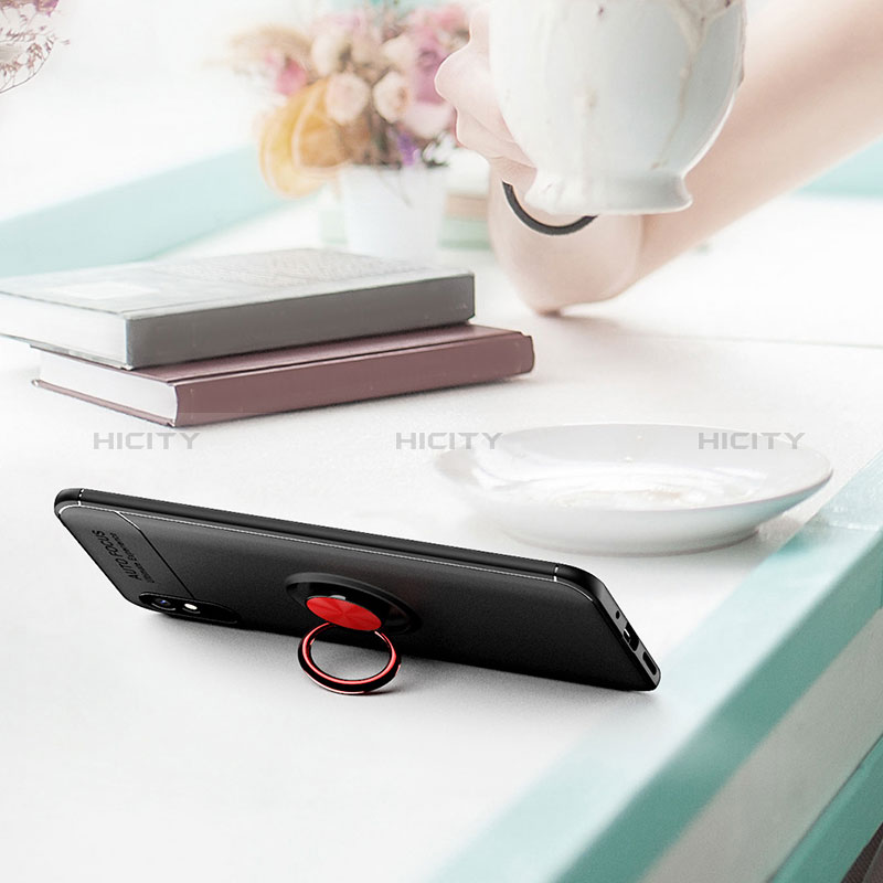 Custodia Silicone Ultra Sottile Morbida Cover con Magnetico Anello Supporto SD1 per Xiaomi Redmi 9A