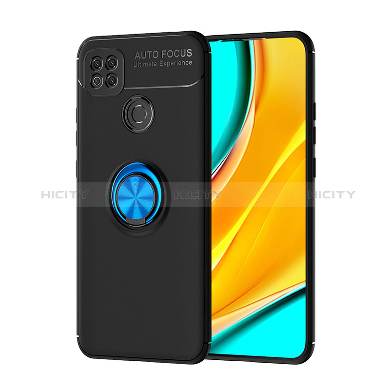 Custodia Silicone Ultra Sottile Morbida Cover con Magnetico Anello Supporto SD1 per Xiaomi Redmi 9C NFC