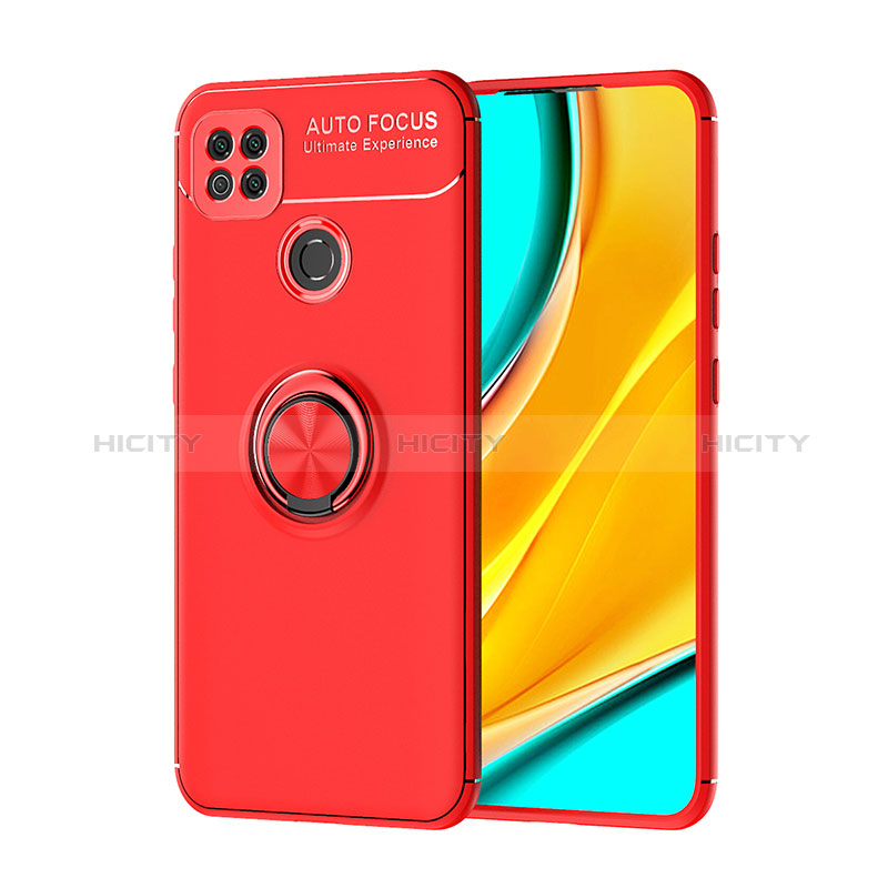 Custodia Silicone Ultra Sottile Morbida Cover con Magnetico Anello Supporto SD1 per Xiaomi Redmi 9C NFC