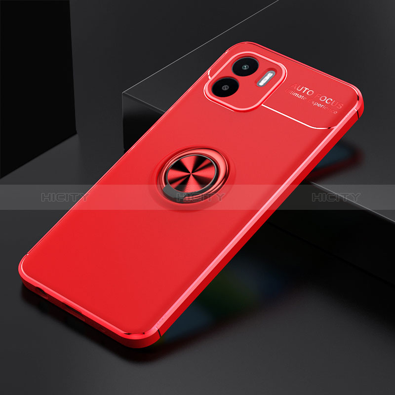 Custodia Silicone Ultra Sottile Morbida Cover con Magnetico Anello Supporto SD1 per Xiaomi Redmi A2 Plus Rosso