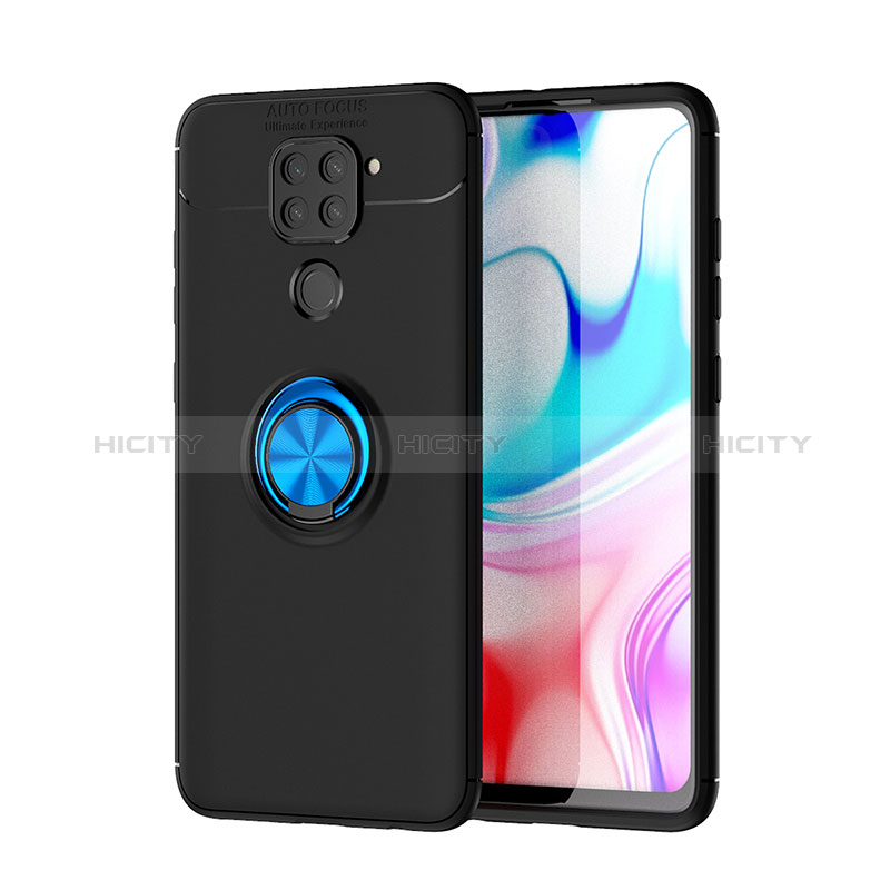 Custodia Silicone Ultra Sottile Morbida Cover con Magnetico Anello Supporto SD1 per Xiaomi Redmi Note 9