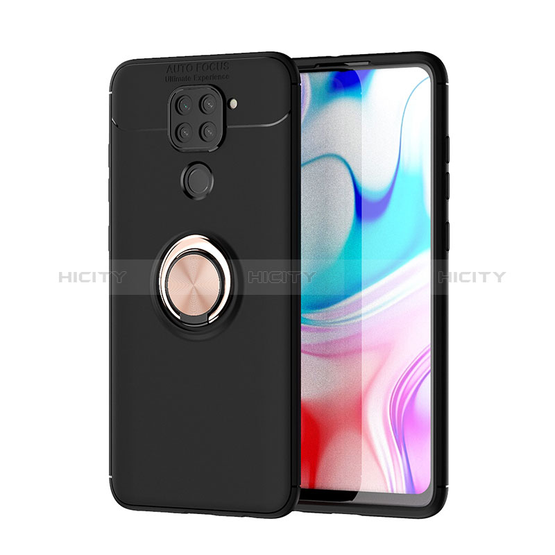 Custodia Silicone Ultra Sottile Morbida Cover con Magnetico Anello Supporto SD1 per Xiaomi Redmi Note 9