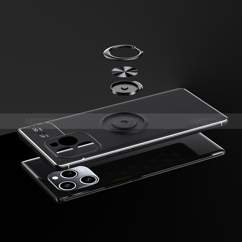 Custodia Silicone Ultra Sottile Morbida Cover con Magnetico Anello Supporto SD2 per Huawei Honor 60 SE 5G