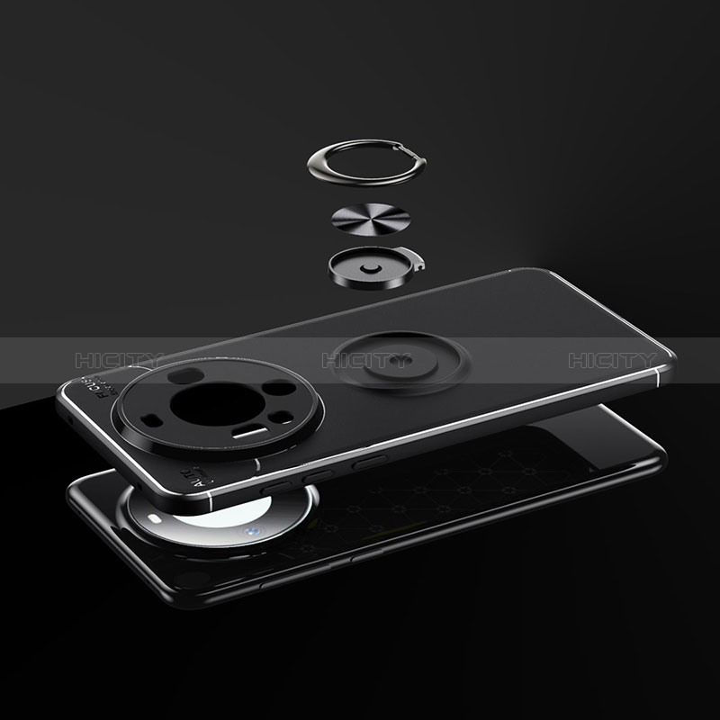 Custodia Silicone Ultra Sottile Morbida Cover con Magnetico Anello Supporto SD2 per Huawei Mate 60