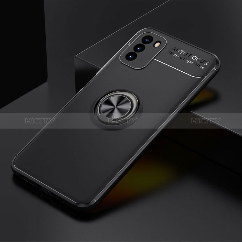 Custodia Silicone Ultra Sottile Morbida Cover con Magnetico Anello Supporto SD2 per Xiaomi Poco M3 Nero