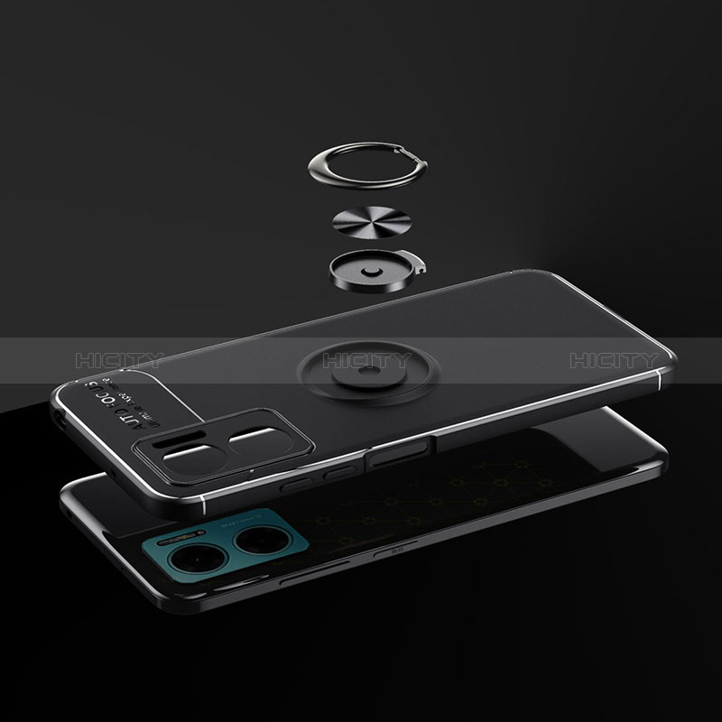 Custodia Silicone Ultra Sottile Morbida Cover con Magnetico Anello Supporto SD2 per Xiaomi Redmi 10 5G
