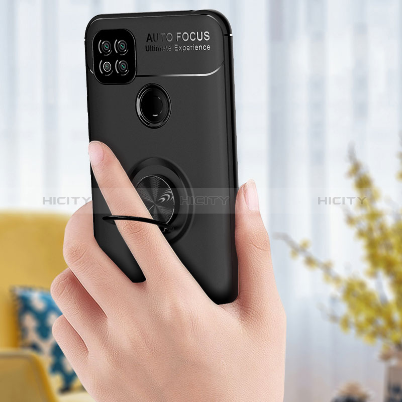 Custodia Silicone Ultra Sottile Morbida Cover con Magnetico Anello Supporto SD2 per Xiaomi Redmi 9 India