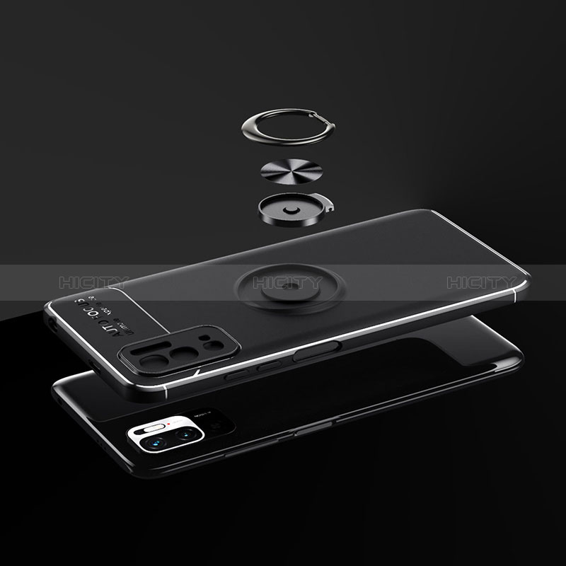 Custodia Silicone Ultra Sottile Morbida Cover con Magnetico Anello Supporto SD2 per Xiaomi Redmi Note 11 SE 5G