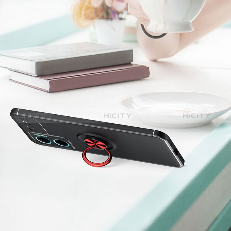 Custodia Silicone Ultra Sottile Morbida Cover con Magnetico Anello Supporto SD2 per Xiaomi Redmi Note 11E 5G