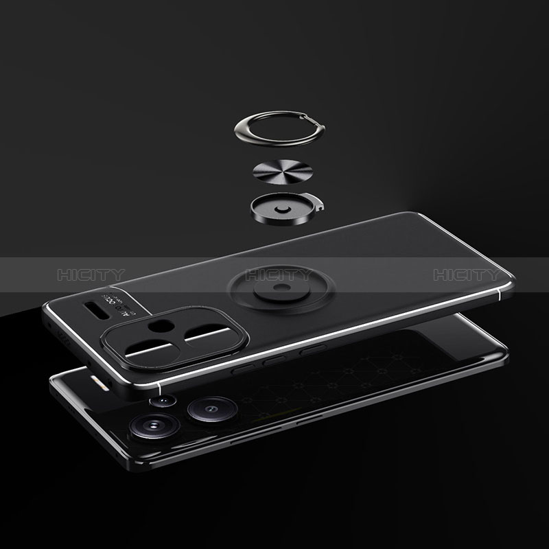 Custodia Silicone Ultra Sottile Morbida Cover con Magnetico Anello Supporto SD2 per Xiaomi Redmi Note 13 Pro+ Plus 5G
