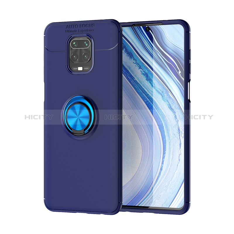 Custodia Silicone Ultra Sottile Morbida Cover con Magnetico Anello Supporto SD2 per Xiaomi Redmi Note 9 Pro