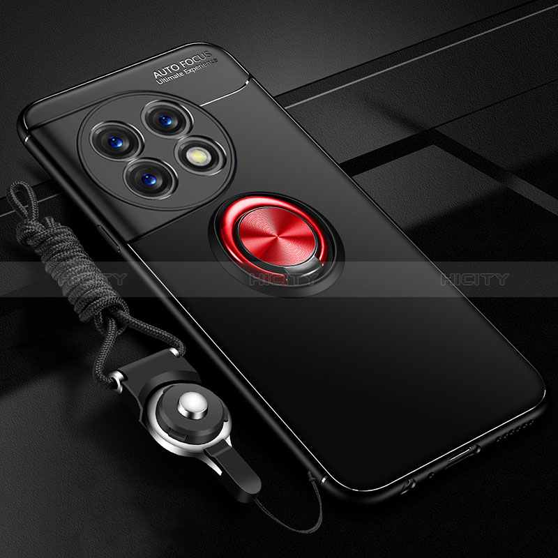 Custodia Silicone Ultra Sottile Morbida Cover con Magnetico Anello Supporto SD3 per OnePlus 11 5G