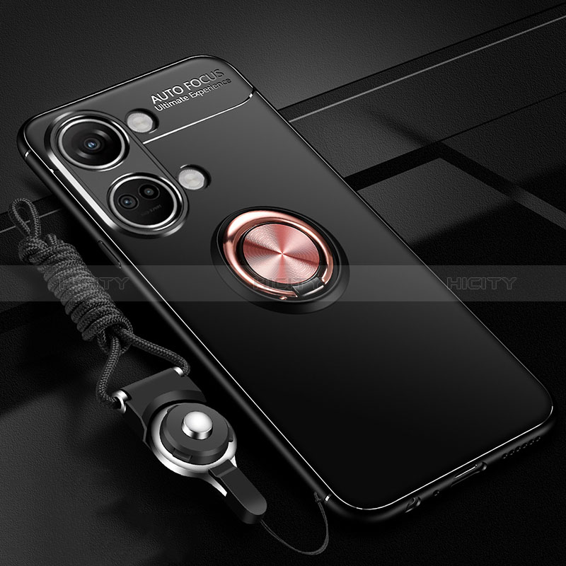 Custodia Silicone Ultra Sottile Morbida Cover con Magnetico Anello Supporto SD3 per OnePlus Nord 3 5G
