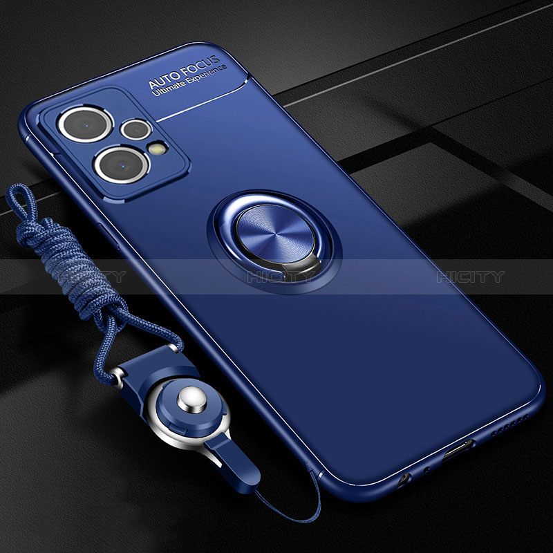 Custodia Silicone Ultra Sottile Morbida Cover con Magnetico Anello Supporto SD3 per Realme 9 Pro+ Plus 5G