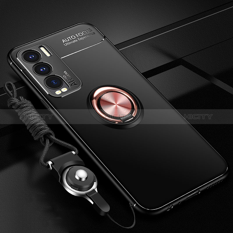 Custodia Silicone Ultra Sottile Morbida Cover con Magnetico Anello Supporto SD3 per Realme GT Master Explorer 5G
