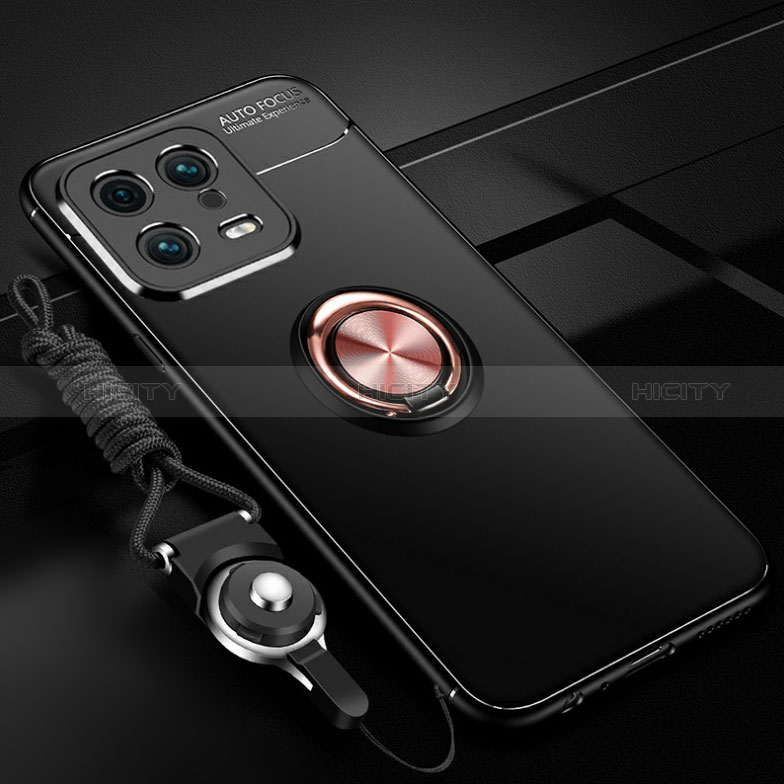 Custodia Silicone Ultra Sottile Morbida Cover con Magnetico Anello Supporto SD3 per Xiaomi Mi 13 5G