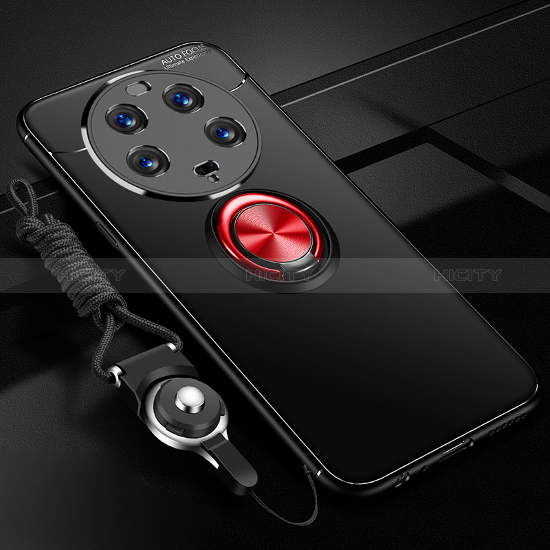 Custodia Silicone Ultra Sottile Morbida Cover con Magnetico Anello Supporto SD3 per Xiaomi Mi 13 Ultra 5G