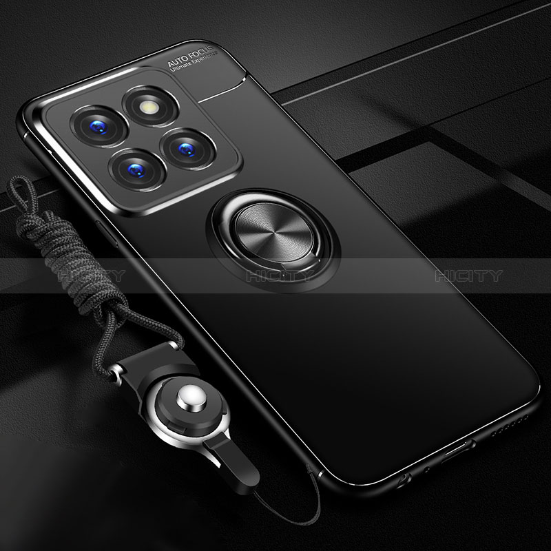 Custodia Silicone Ultra Sottile Morbida Cover con Magnetico Anello Supporto SD3 per Xiaomi Mi 14 5G