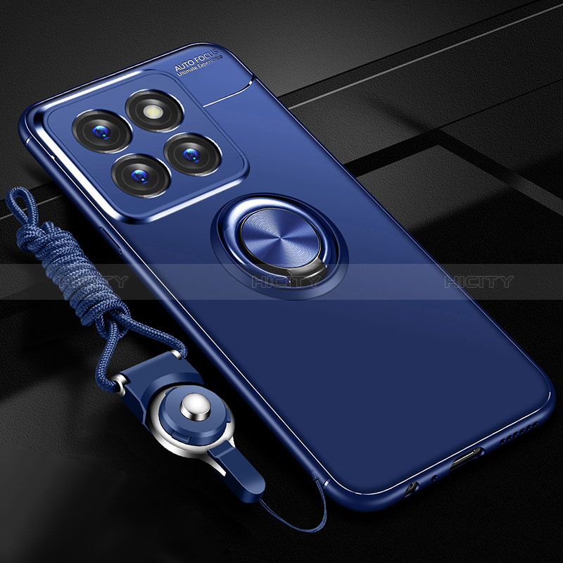 Custodia Silicone Ultra Sottile Morbida Cover con Magnetico Anello Supporto SD3 per Xiaomi Mi 14 Pro 5G