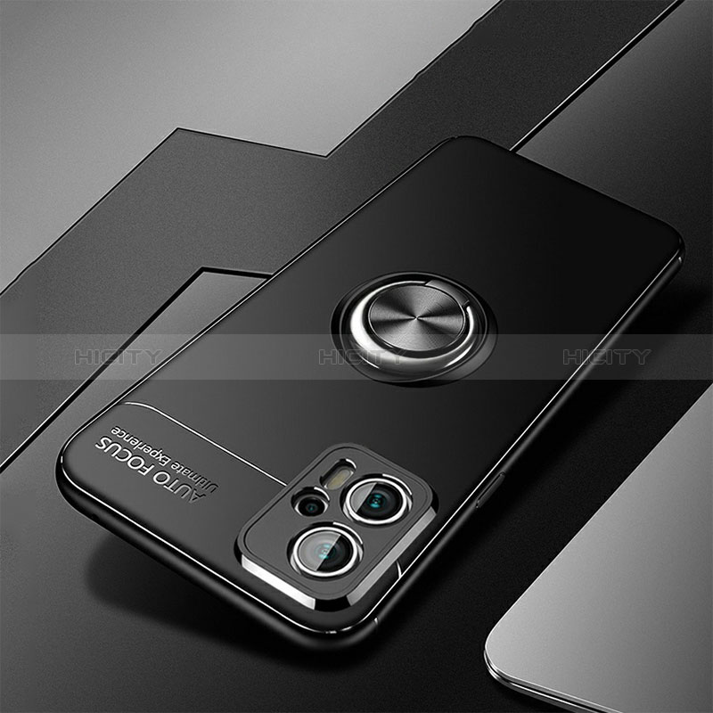 Custodia Silicone Ultra Sottile Morbida Cover con Magnetico Anello Supporto SD3 per Xiaomi Poco F5 5G