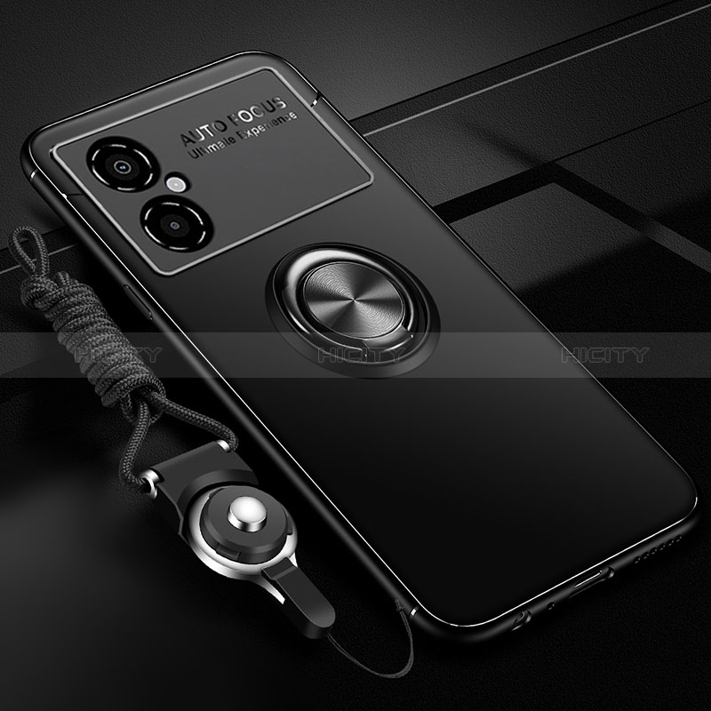 Custodia Silicone Ultra Sottile Morbida Cover con Magnetico Anello Supporto SD3 per Xiaomi Poco M4 5G