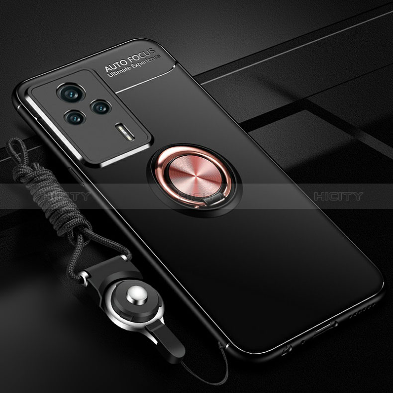 Custodia Silicone Ultra Sottile Morbida Cover con Magnetico Anello Supporto SD3 per Xiaomi Redmi K60E 5G