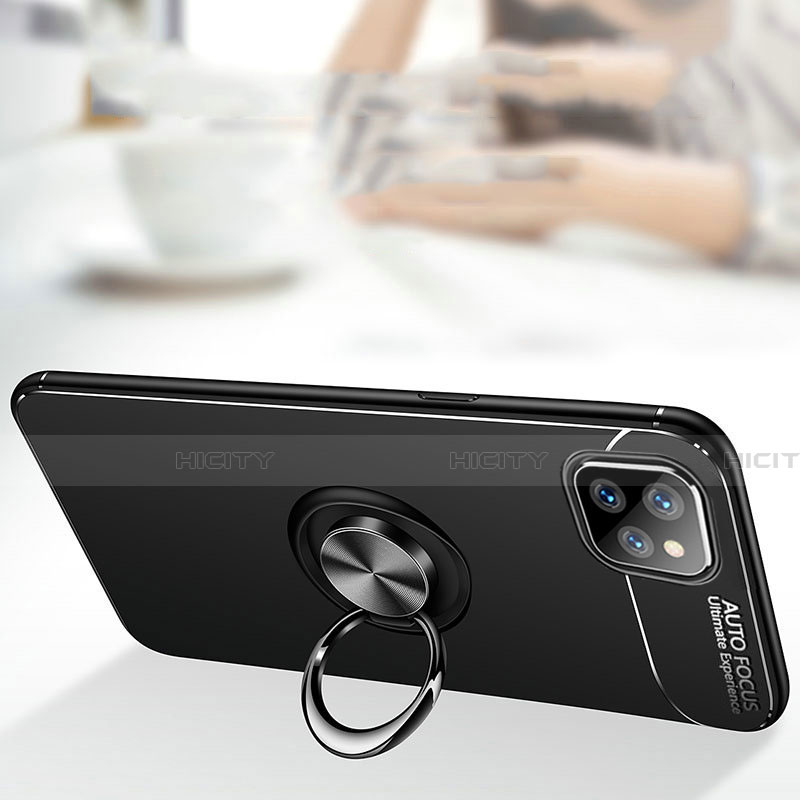 Custodia Silicone Ultra Sottile Morbida Cover con Magnetico Anello Supporto T01 per Apple iPhone 11 Pro