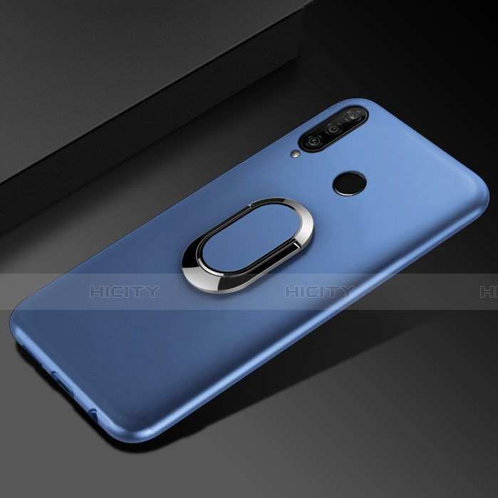 Custodia Silicone Ultra Sottile Morbida Cover con Magnetico Anello Supporto T01 per Huawei Honor 20 Lite