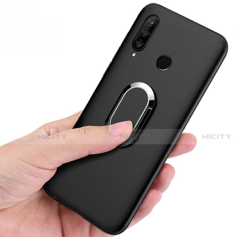 Custodia Silicone Ultra Sottile Morbida Cover con Magnetico Anello Supporto T01 per Huawei Honor 20i