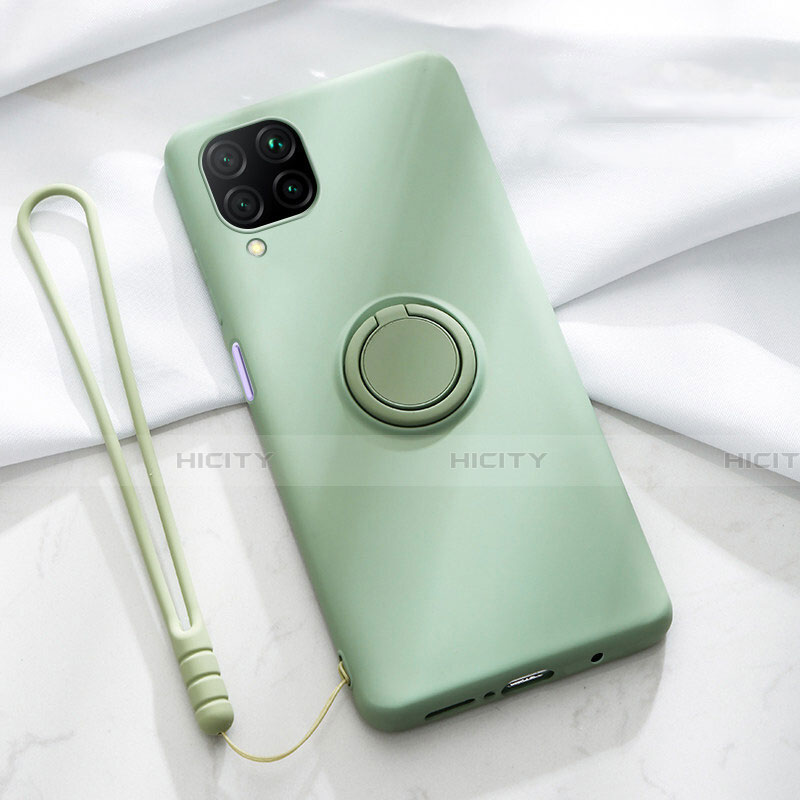 Custodia Silicone Ultra Sottile Morbida Cover con Magnetico Anello Supporto T01 per Huawei Nova 7i Verde
