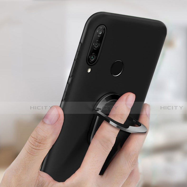 Custodia Silicone Ultra Sottile Morbida Cover con Magnetico Anello Supporto T01 per Huawei P Smart+ Plus (2019)