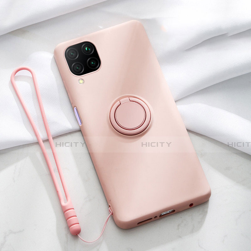 Custodia Silicone Ultra Sottile Morbida Cover con Magnetico Anello Supporto T01 per Huawei P40 Lite