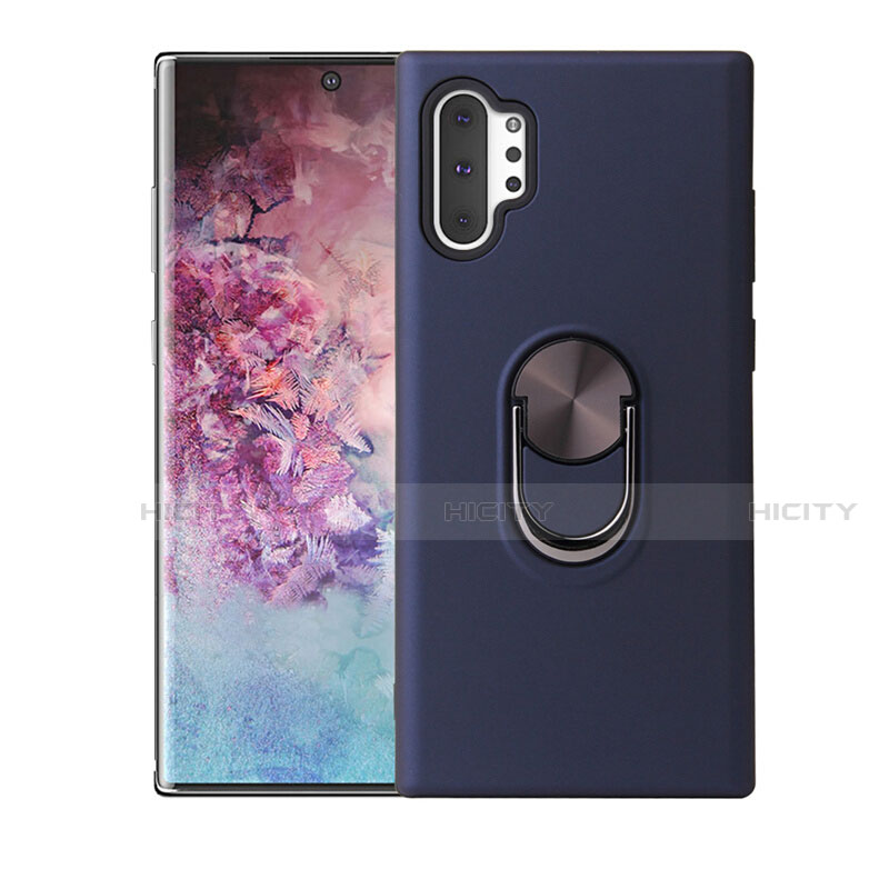 Custodia Silicone Ultra Sottile Morbida Cover con Magnetico Anello Supporto T01 per Samsung Galaxy Note 10 Plus