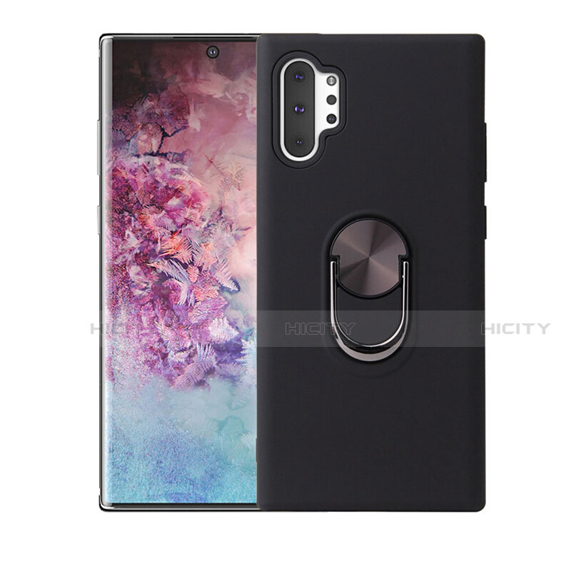 Custodia Silicone Ultra Sottile Morbida Cover con Magnetico Anello Supporto T01 per Samsung Galaxy Note 10 Plus 5G