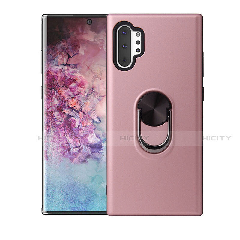 Custodia Silicone Ultra Sottile Morbida Cover con Magnetico Anello Supporto T01 per Samsung Galaxy Note 10 Plus 5G