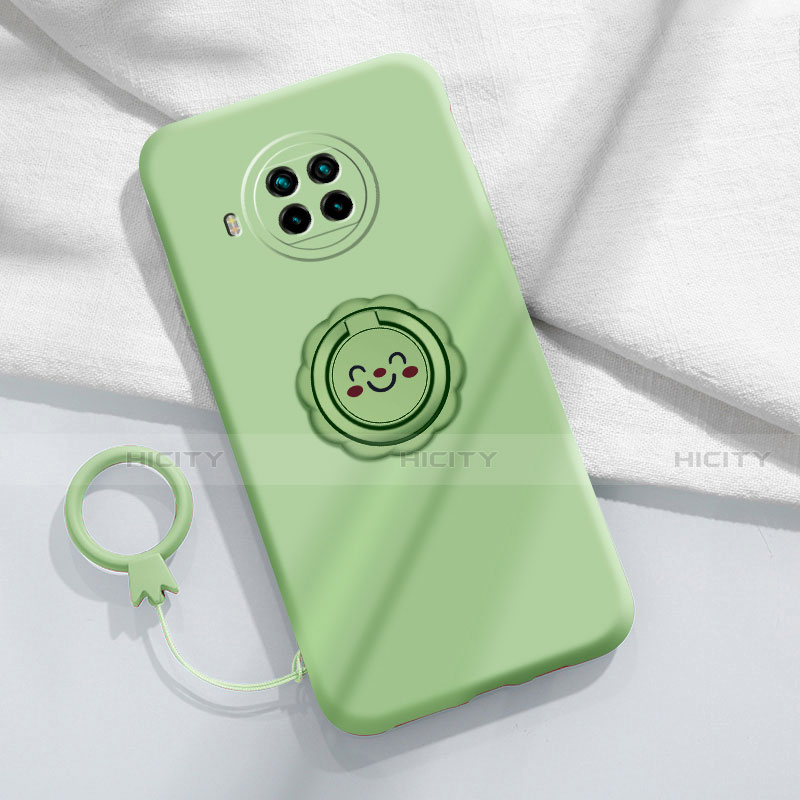 Custodia Silicone Ultra Sottile Morbida Cover con Magnetico Anello Supporto T01 per Xiaomi Mi 10i 5G