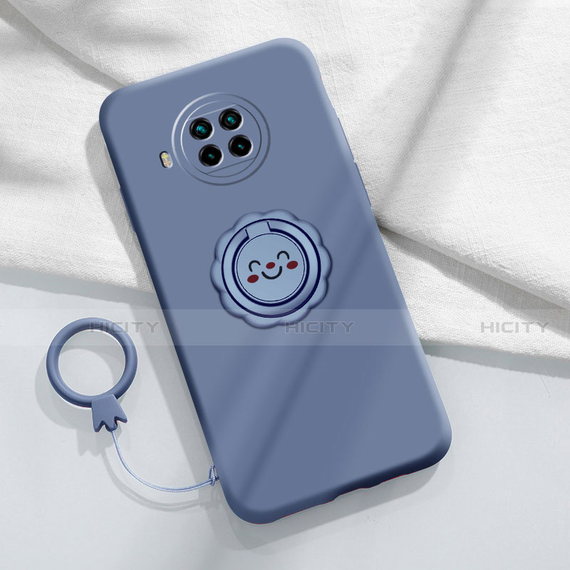 Custodia Silicone Ultra Sottile Morbida Cover con Magnetico Anello Supporto T01 per Xiaomi Mi 10i 5G