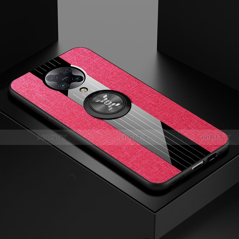 Custodia Silicone Ultra Sottile Morbida Cover con Magnetico Anello Supporto T01 per Xiaomi Redmi K30 Pro Zoom