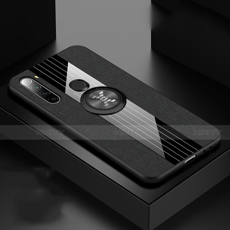 Custodia Silicone Ultra Sottile Morbida Cover con Magnetico Anello Supporto T01 per Xiaomi Redmi Note 8 (2021)
