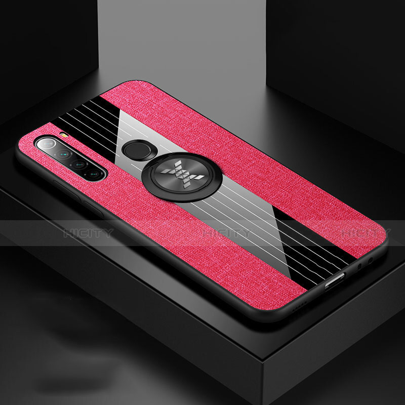 Custodia Silicone Ultra Sottile Morbida Cover con Magnetico Anello Supporto T01 per Xiaomi Redmi Note 8