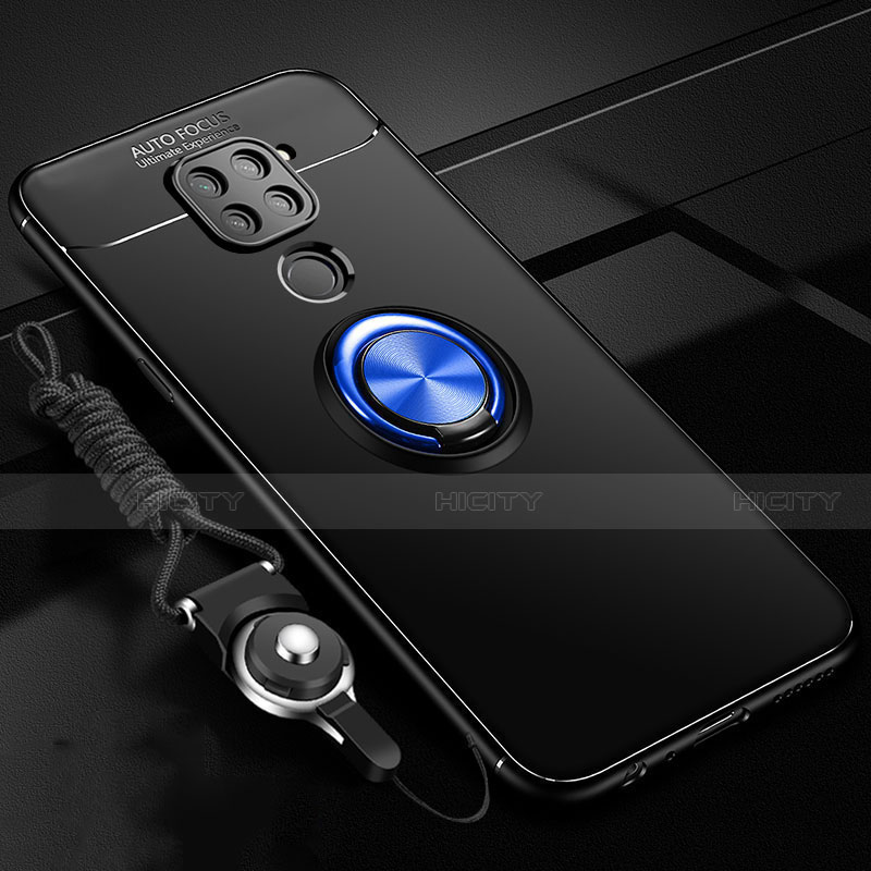 Custodia Silicone Ultra Sottile Morbida Cover con Magnetico Anello Supporto T01 per Xiaomi Redmi Note 9