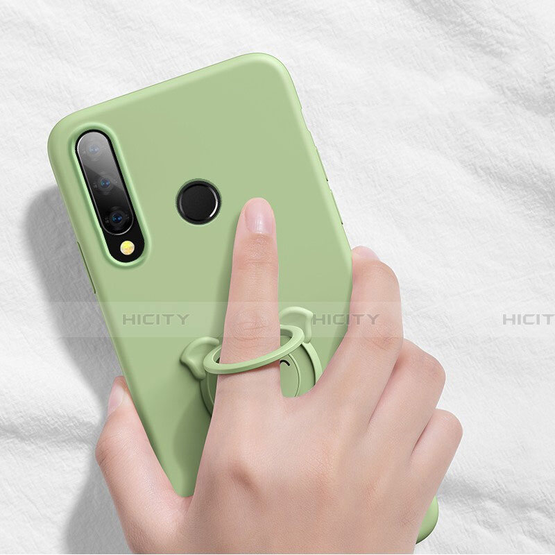 Custodia Silicone Ultra Sottile Morbida Cover con Magnetico Anello Supporto T02 per Huawei Honor 20E