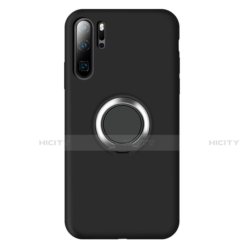 Custodia Silicone Ultra Sottile Morbida Cover con Magnetico Anello Supporto T02 per Huawei P30 Pro