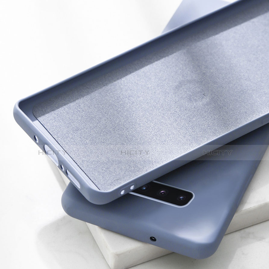 Custodia Silicone Ultra Sottile Morbida Cover con Magnetico Anello Supporto T02 per Samsung Galaxy S10
