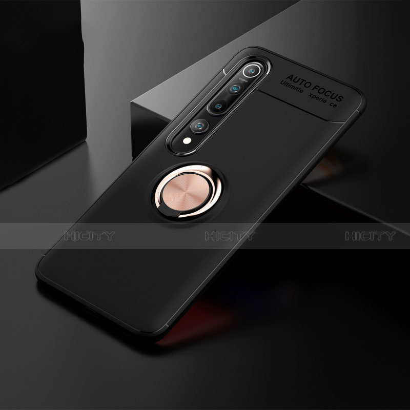 Custodia Silicone Ultra Sottile Morbida Cover con Magnetico Anello Supporto T02 per Xiaomi Mi 10