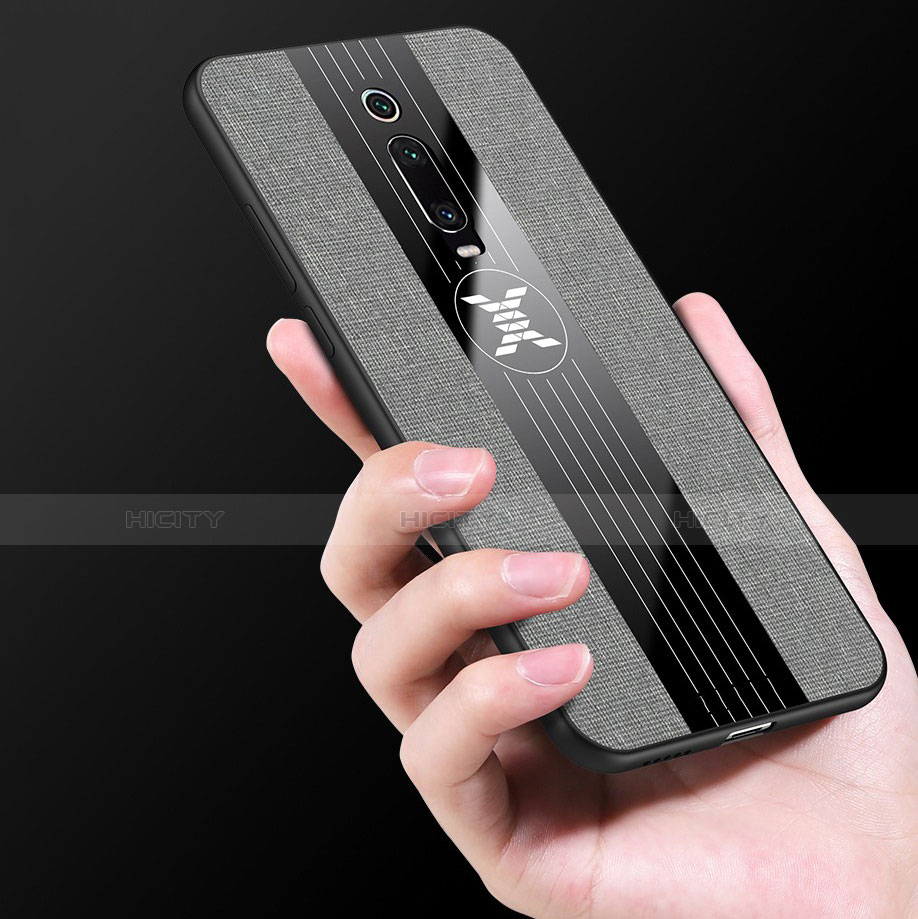 Custodia Silicone Ultra Sottile Morbida Cover con Magnetico Anello Supporto T02 per Xiaomi Mi 9T Pro