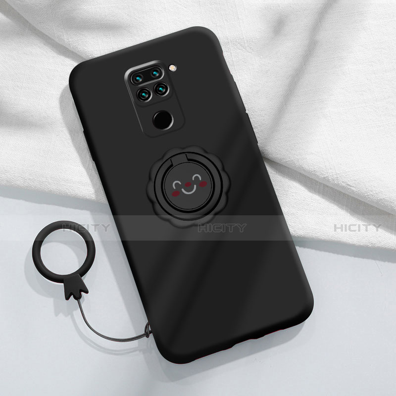Custodia Silicone Ultra Sottile Morbida Cover con Magnetico Anello Supporto T02 per Xiaomi Redmi 10X 4G