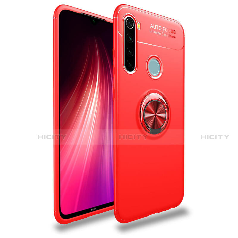 Custodia Silicone Ultra Sottile Morbida Cover con Magnetico Anello Supporto T02 per Xiaomi Redmi Note 8T